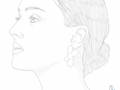 Side Face Sketch 4 by Oz Galeano art arte arte ozgaleano boceto design dibujo digitalart drawing face illustration lineart mexico model ozgaleano paper pencil portrait retrato sketch texture