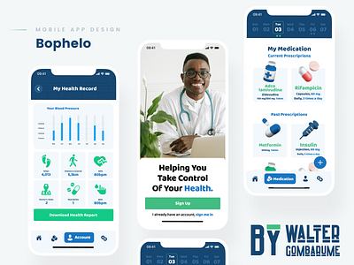 Bophelo Healthcare App appdesign capetown harare healthcare rsa ui uidesign ux uxdesign zimbabwe