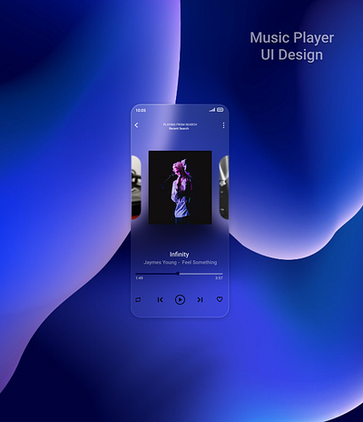 Music Player dailyui dailyuichallange design dribbble figma glassui illustration music musicplayer productdesigner transparantui ui uiux userinterface