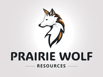 Prairie Wolf Resources company logo brandidentity branding elegant graphic design illustration logo
