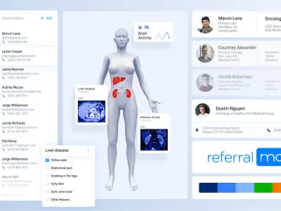 Patient Insights: Revolutionized Dashboard Design dashboard design design graphic design healthcare illustration interaction patient referral program ui user interface ux web design
