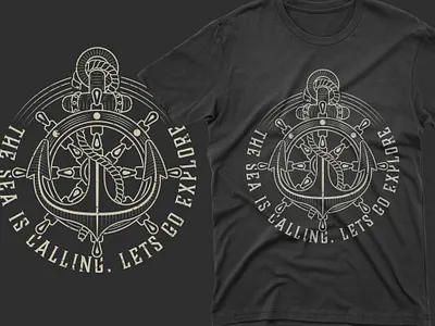 T-shirt design design illustration minimalist t shirt design sea summer t shirt t shirt design typography tshirt design typography vector art