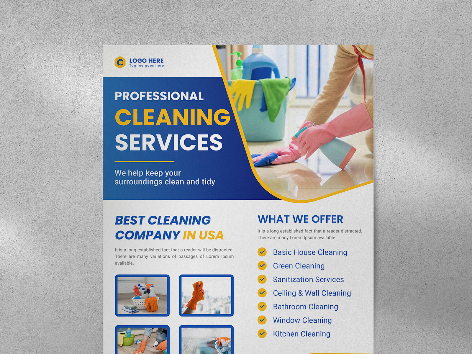 Commercial Cleaning Services Flyer by Tajul Islam on Dribbble