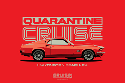 Quarantine Cruise auto boss cars design graphic graphic design illustration mustang