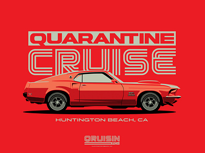 Quarantine Cruise auto boss cars design graphic graphic design illustration mustang