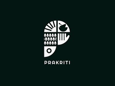 Prakriti Community - Logo Design artwork brand brand design branding community creative logo design digital art earthy graphic design handmade brand illustration indian logo logodesign p prakriti vegan visual identity