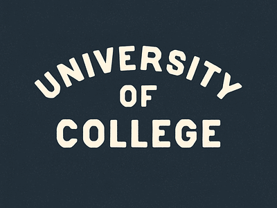 University of College athletic collegiate font sanserif type typedesign