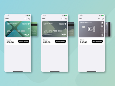 Bank Card Design | Apple Pay apple apple pay branding card design cards design graphic design illustration logo prototype ui ux vector virtual card