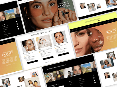 Maskify - Skincare Landing Page Website UI animation beauty branding care e commerce facemask illustration landingpage skin skin care skincare trend ui ux web design website