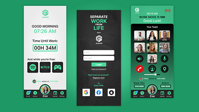 Remote Work APP app design figma firstproject graphic design mobile student ui ux