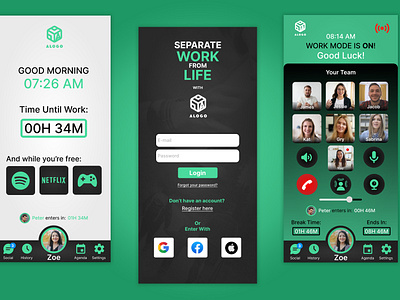 Remote Work APP app design figma firstproject graphic design mobile student ui ux