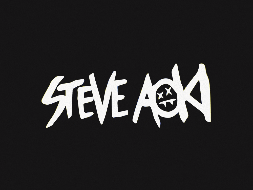 Steve Aoki Logo Animation 2d after effects agressive animation emoji grunge lines logo logo animation motion graphics smile steve aoki stylization workmark