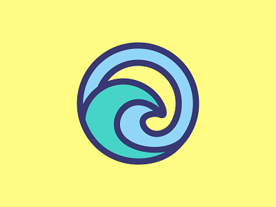 Wave (2017) beach icon line art vector wave