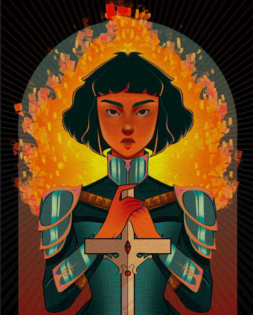 Joana D'arc - Amabille Freitas, 2023 art concept art digitalart illustration