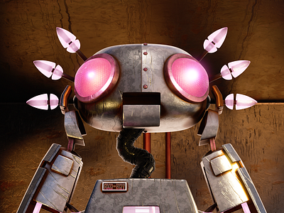 Axobot 3d 3d modeling 3d rendering axolotl blender character character design design rendering