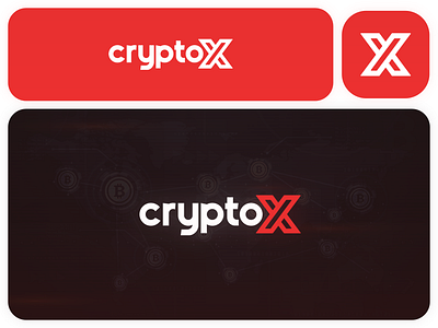 CryptoX Logo Concept branding crypto cryptoproject logo money project red vector x