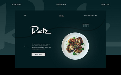 Web design | Rutz Restaurant design landing page ui user interface uxui web website