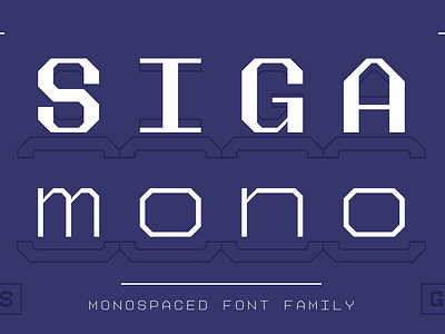 Siga Mono branding designs display fonts monospaced type typeface variables