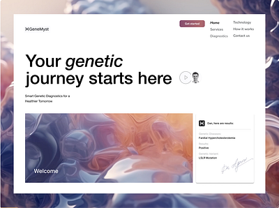 Test Project/Genetic Journey branding design logo typography ui ux