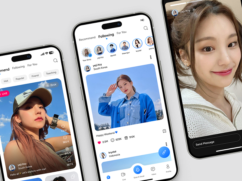 LoveTalk - LIVE Streaming Platform Mobile App clean clean design clean ui design gift instagram live live app live streaming minimalist mobile app mobile design mobile ui social media social media app streaming app tiktok ui ux vibrant