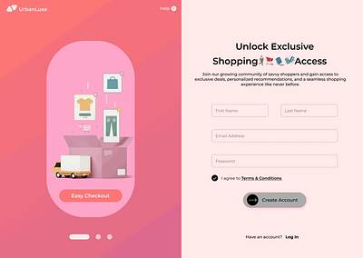 🛍️ShopSmart: E-commerce Signup Page dailyui e commerce register signup ui ux