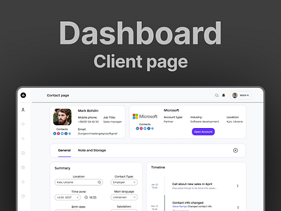 DashBoard - Client Page
