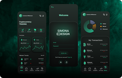 Trading App & Dashboard appdesign dashboard design glassmorphism mobileappdesign neumorphism trading tradingapp ui ux