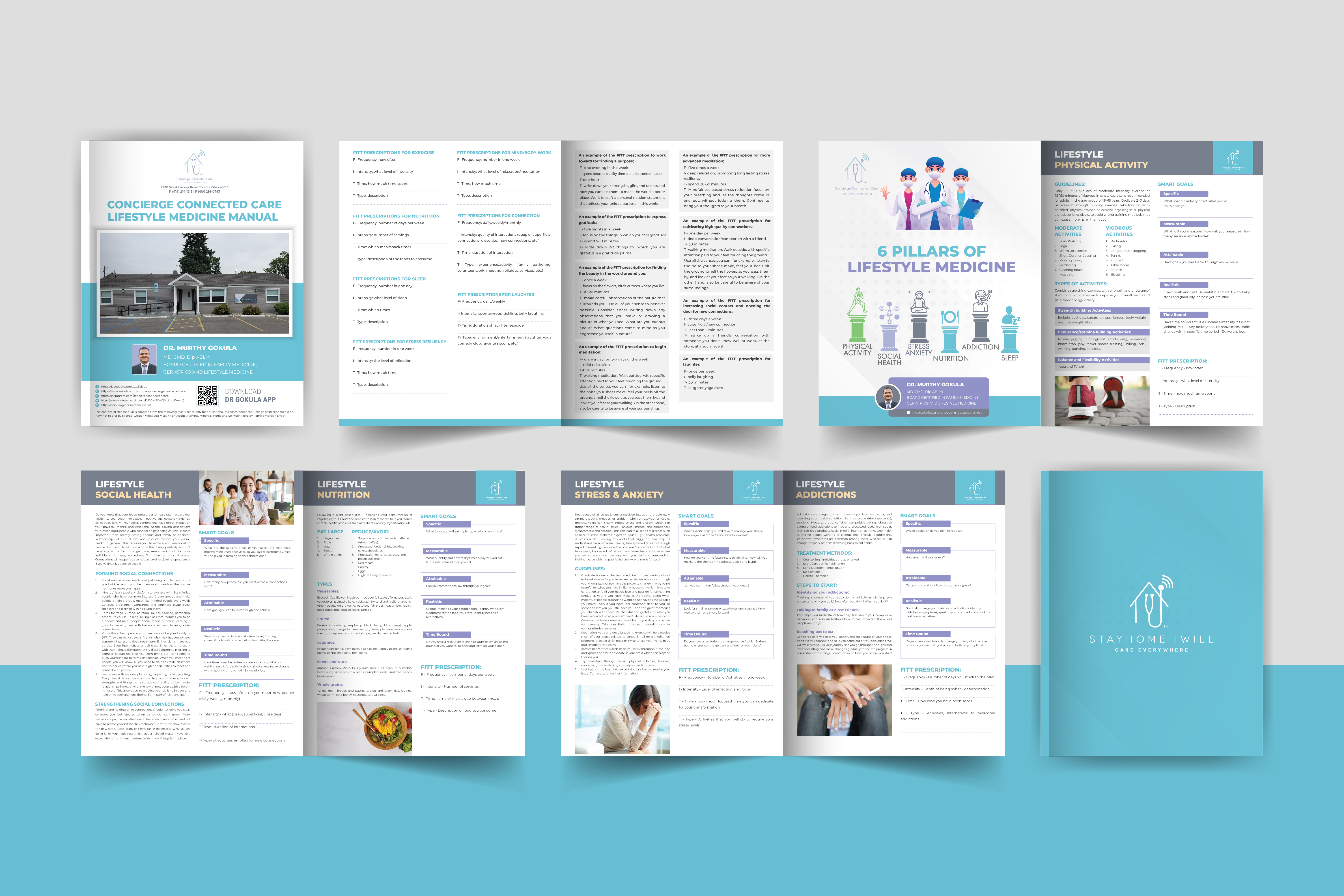 Lifestyle Medicine Manual Guide booklet design catalog design digital brochure ebook design flyer graphic design health brochure lead magnet lifestyle brochure lifestyle guide medical brochure medical ebook medicine manual pitch deck powerpoint presentation design trifold