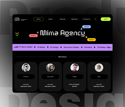 Mima Agency Website ✨ app branding design illustration landing page logo product design ui ux website