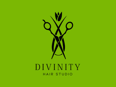 Divinity Hair Studio Modern Logo brand brand identity branding design graphic design graphic development illustration logo logo design ui ux vector