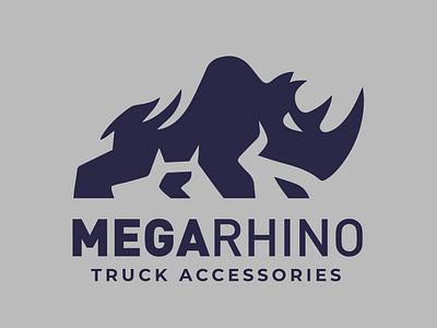 MegaRhino Truck Accessories Logo brand identity branding custom logo design develop graphic graphic design illustration logo logo design modern logo ui ux vector