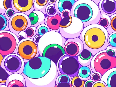 Peachtober - Eye after effects animated gif creepy eyes illustration loop motion graphics vector