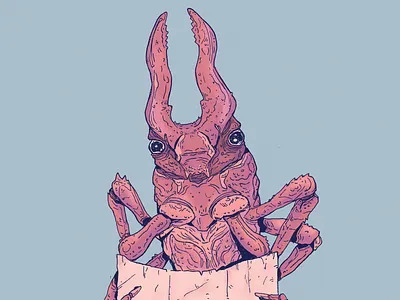 Inktober day 05: Map art bug cartoon character character design drawing illustration inktober inktober 2023 insect map