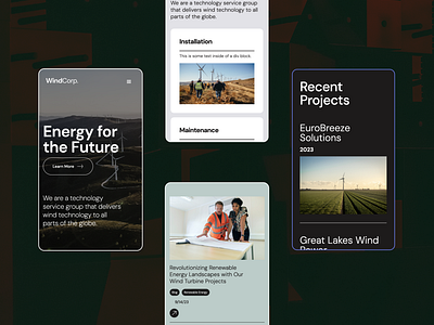 Energy Company Website Concept mobile responsive design ui daily ux webdesign