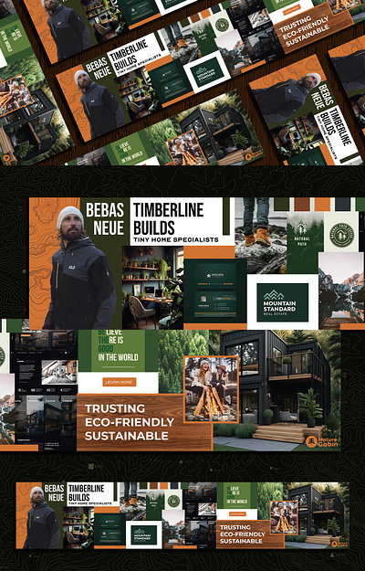 Brand ID - Timberline Builders branding clean earthy tones logo logo design minimal modern sustainable thick