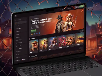 Online Casino: Wild West bet betting casino casino interface casino ui casino ux crash crash design crypto casino design game gambling gambling design game design igaming mines online casino poker roulette slots sports betting