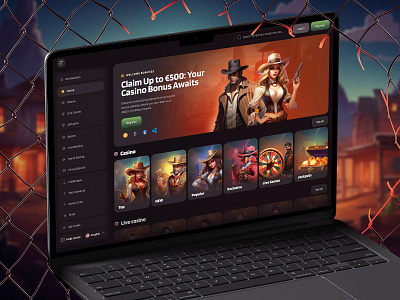 Online Casino: Wild West bet betting casino casino interface casino ui casino ux crash crash design crypto casino design game gambling gambling design game design igaming mines online casino poker roulette slots sports betting