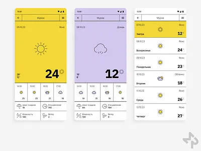 Weather - Daily UI #037 app app design cloud dailyui dailyui 37 dailyui challenge dailyui challenge 37 figma flat forecast geometric grid minimal neo brutalism neubrutalism rain sunny ux ui design weather weather app