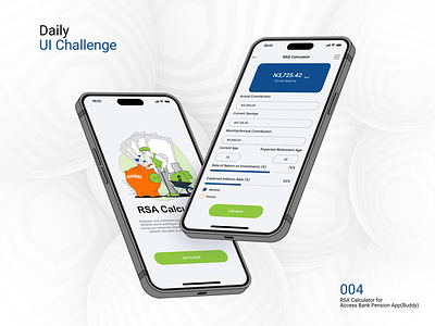 Daily UI challenge #004 -RSA Calculator daily ui challenge ui user experience ux