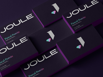 JOULE | Branding ampersandrew bacon branding business cards diamond graphic design j logo