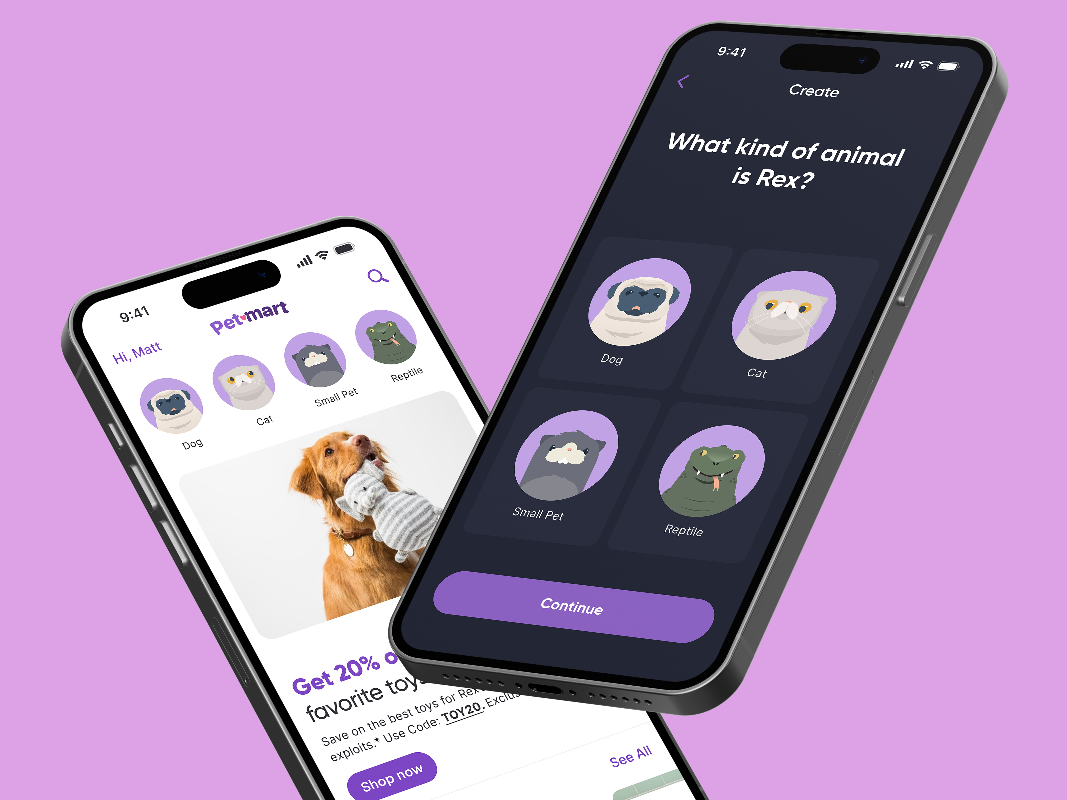 Pet Profile Illustrations animals avatar branding cartoon cat cute dog ferret icon illustration mobile mobile app reptile ui uiux