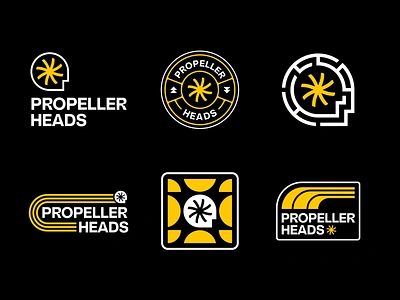 Propeller Heads Brand+Apaprel apparel badge branding crypto cube finance geometric head logo logomark maze minimal retro shirt skull solver streetwear type vintage wordmark