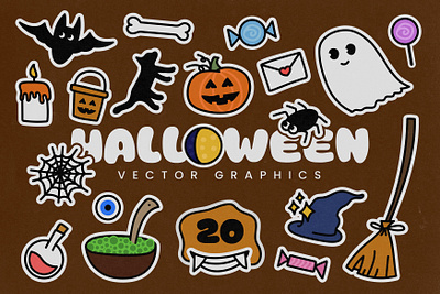Halloween Vector Graphics autumn design elements geometric graphic design graphics halloween illustration objects pattern vector