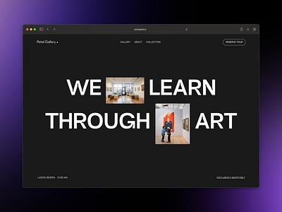 Art Gallery Hero Exploration design ui ui design ux web design website