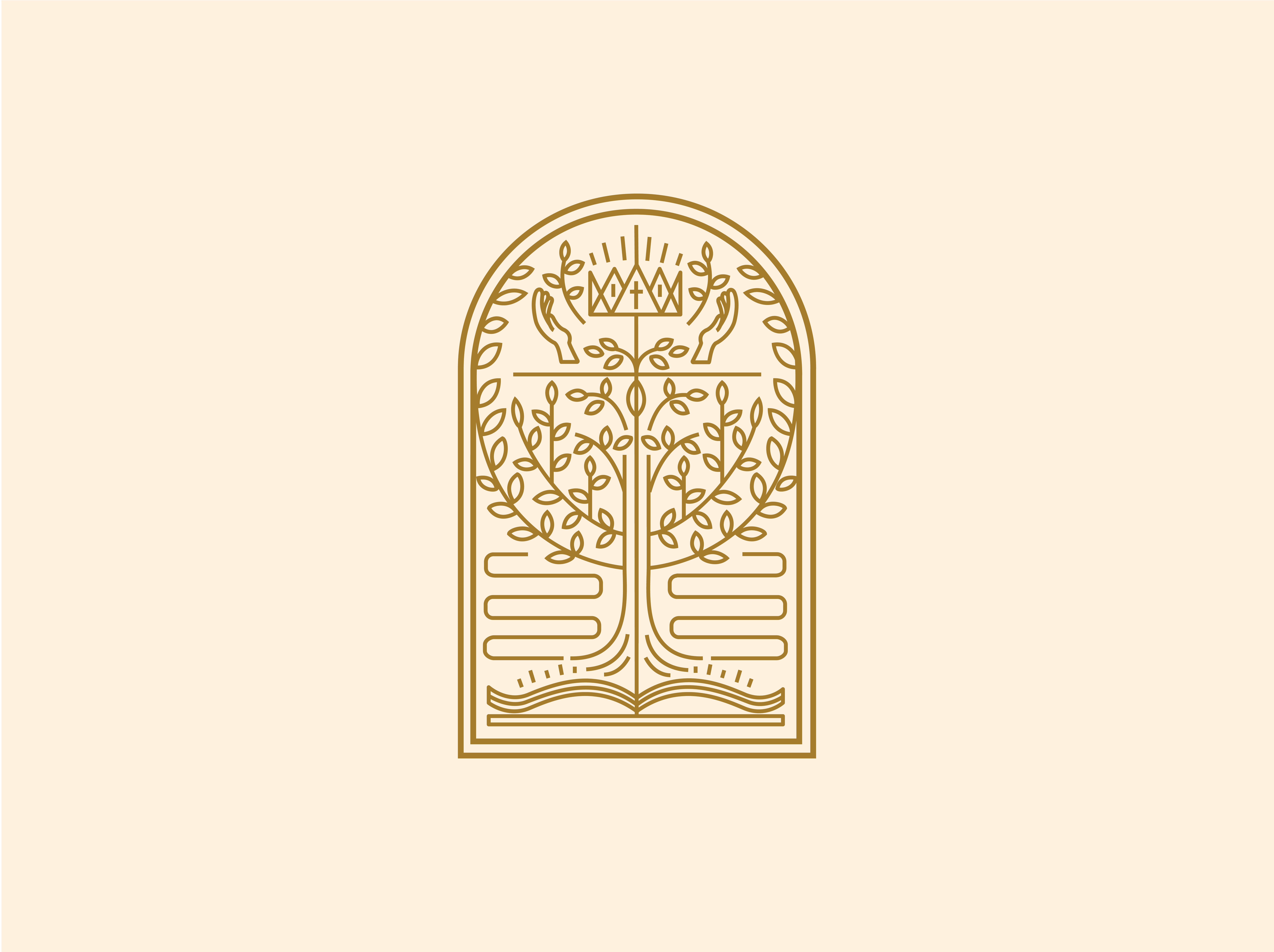 Read the Bible in 60 days arch illustration arched logo bible bible design bible illustration biblical illustration christian christian illustration faith framed illustration line illustration linework liturgical design liturgy art reading religious illustration stained glass stained glass illustration tree illustration tree of life