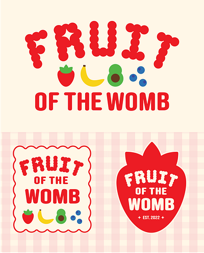 Fruit of the Womb Brand Identity animation brand identity branding design graphic design lettering logo logo design motion graphics