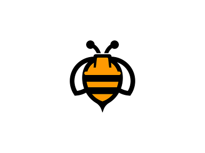 Bee Construction Logo animal logo bee bee logo bee vector bees bold clever construction helmet construction logo double meanings hardhat honey line outline