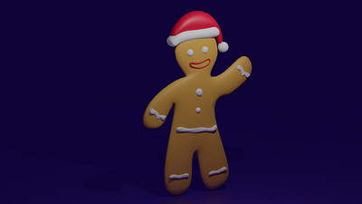 Gingerbread man 3d graphic design