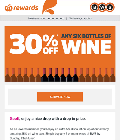 Rewards - 30% Off Wine after effects animation motion design