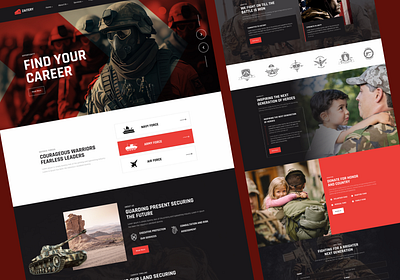 Military Service website design branding defence force military military website ui ux web design website hero